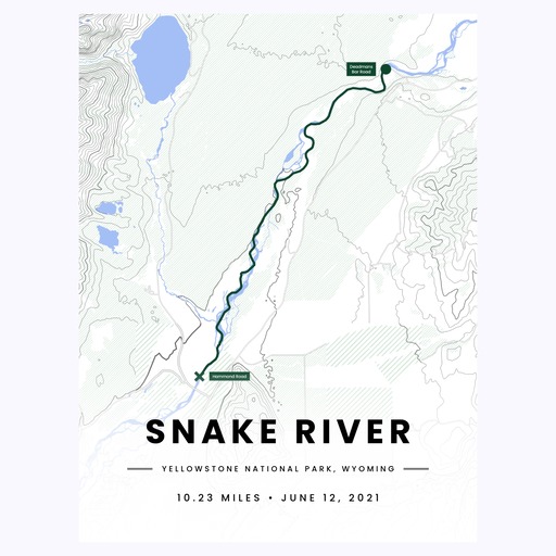 Our Rafting Trip to the Snake River Poster - Route Map 1