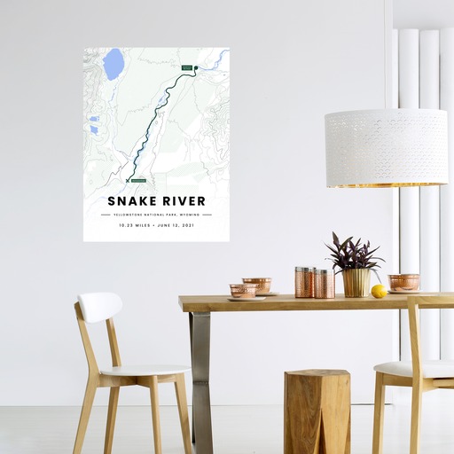 Our Rafting Trip to the Snake River Poster - Route Map 6