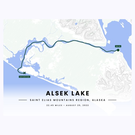 Our Rafting Trip to the Alsek River Poster - Route Map 1