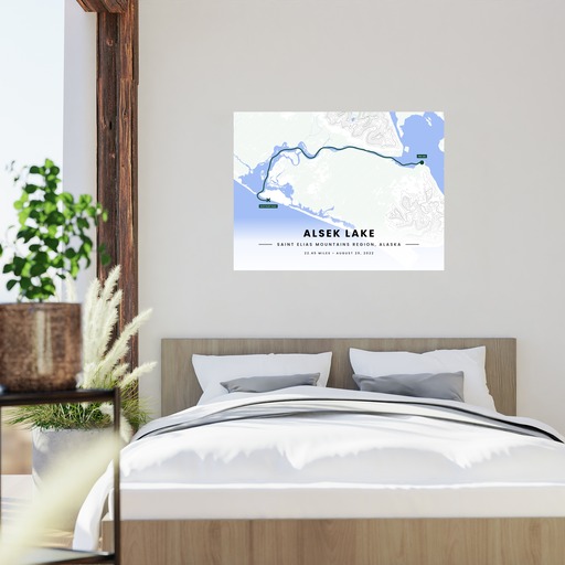 Our Rafting Trip to the Alsek River Poster - Route Map 2