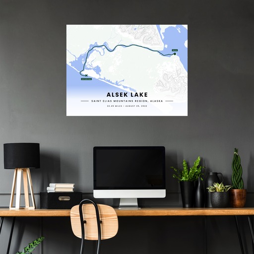 Our Rafting Trip to the Alsek River Poster - Route Map 5