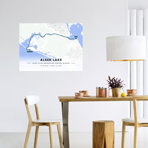Our Rafting Trip to the Alsek River Poster - Route Map 6