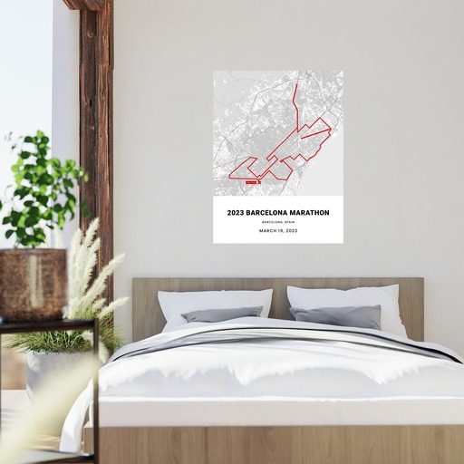 2023 Barcelona Marathon Poster - Route Map 2