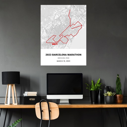 2023 Barcelona Marathon Poster - Route Map 5