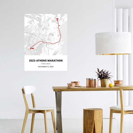 2023 Athens Marathon Poster - Route Map 6