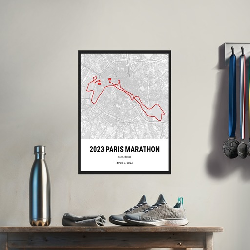 2023 Paris Marathon Poster - Route Map 3