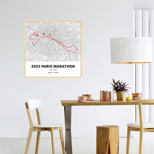 2023 Paris Marathon Poster - Route Map 5