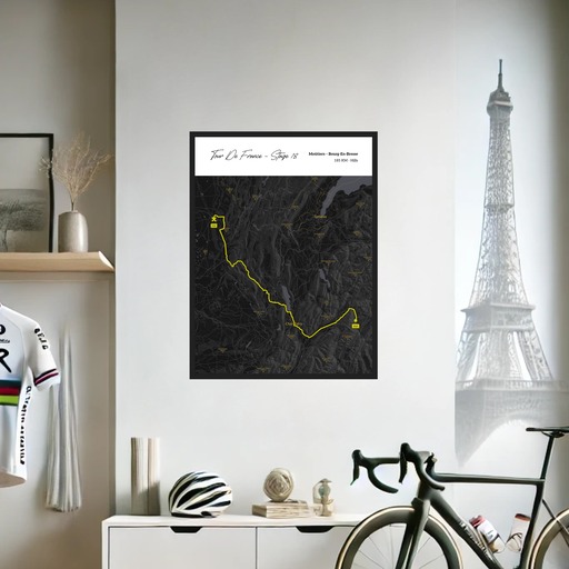 2023 Tour de France Stage 18 Poster - Route Map 2