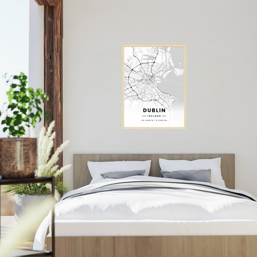 Dublin in Light Poster - Street Map 5