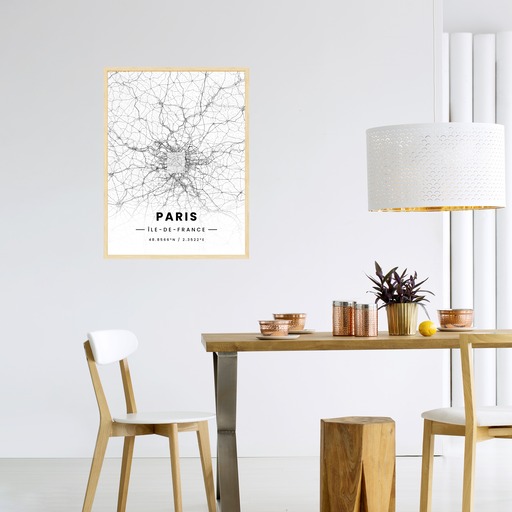 Paris in Light Poster - Street Map 3