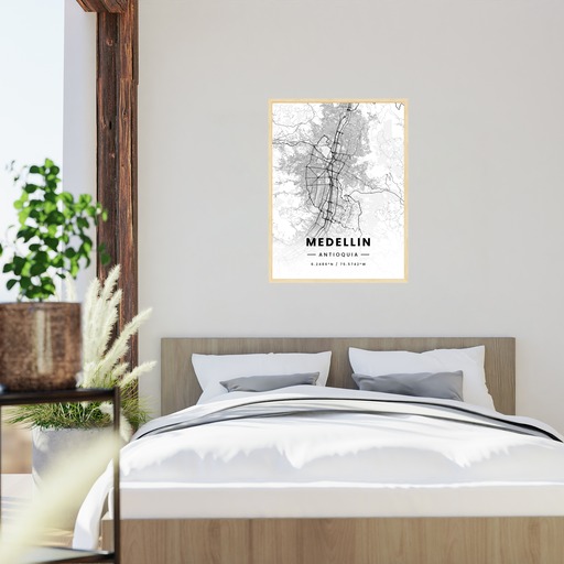 Medellin in Light Poster - Street Map 5