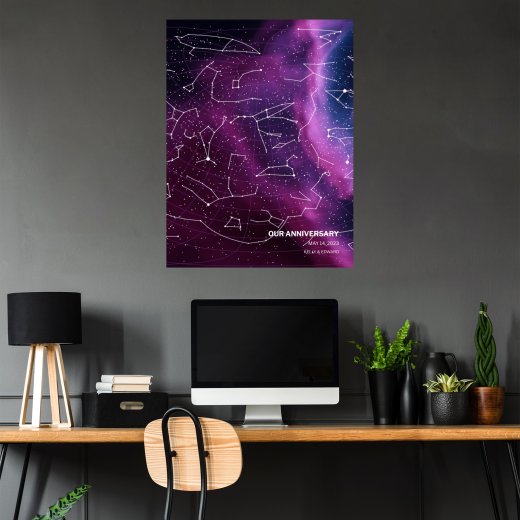 Our Anniversary Poster in Nebula - Star Map 5