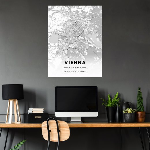 Vienna in Light Poster - Street Map 5