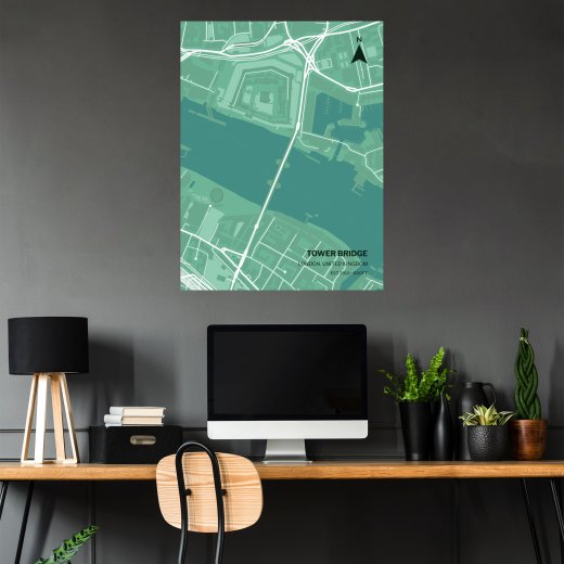 Tower Bridge Poster - Street Map 5