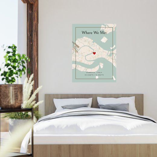 Where We Met Poster - Classic Street Map 2