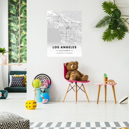 Los Angeles in Light Poster - Street Map 4