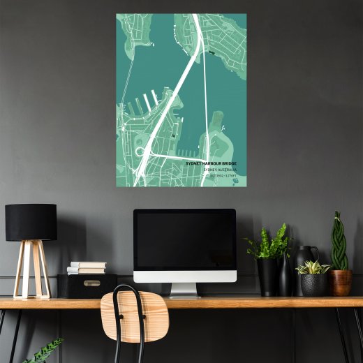 Sydney Harbour Bridge Poster - Street Map 5