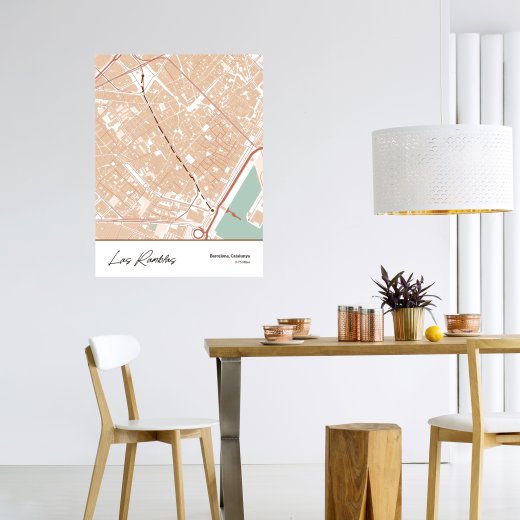 Las Ramblas Poster - Street Map 6