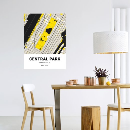 Central Park Poster - Street Map 6