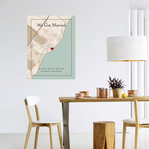Where We Got Married Poster - Classic Street Map 6
