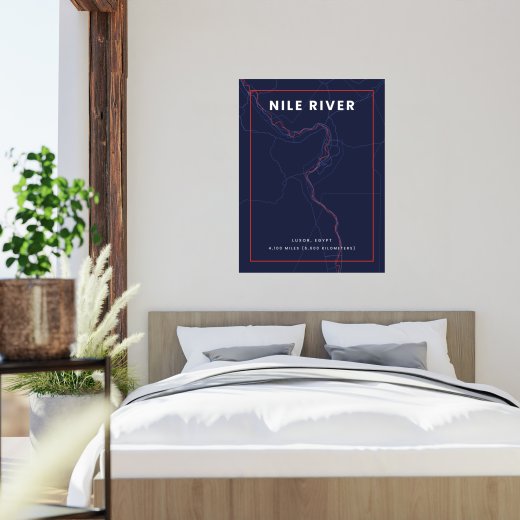 Nile River through Luxor in High Energy Poster 2