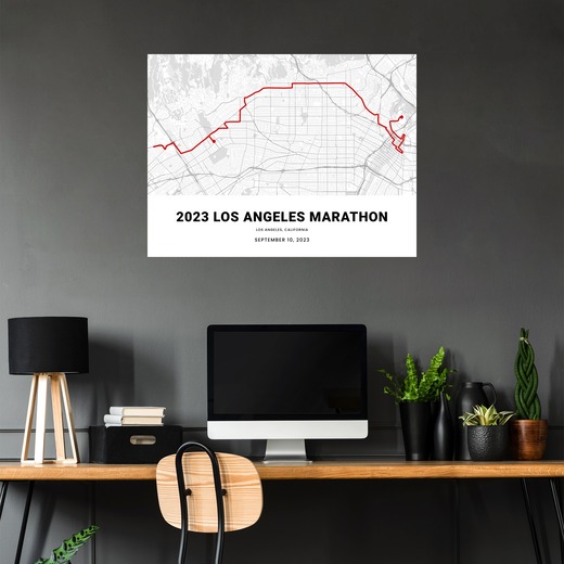 2023 Los Angeles Marathon Poster - Route Map 5