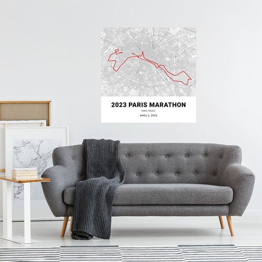 2023 Paris Marathon Poster - Route Map 3