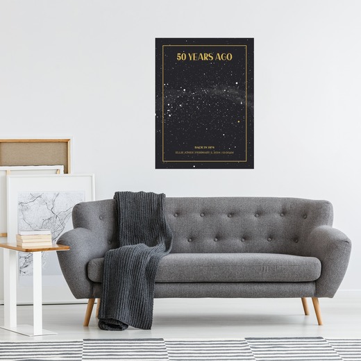 50th Birthday Poster - Celestial Map 3