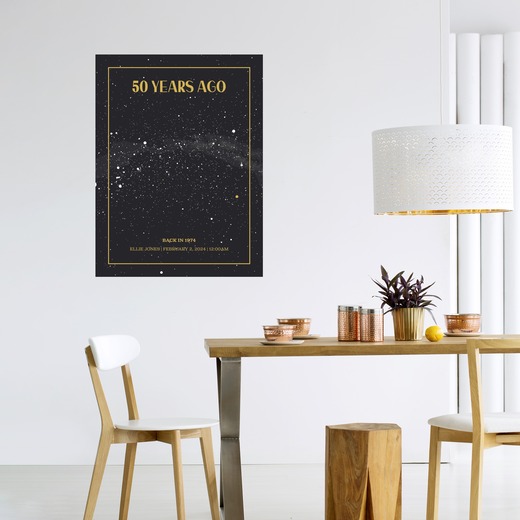 50th Birthday Poster - Celestial Map 6