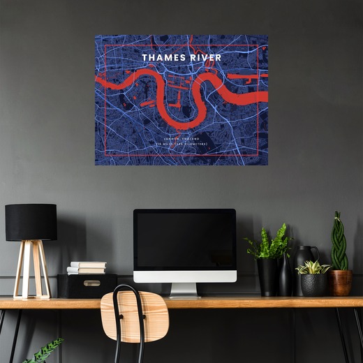 Thames River through London in High Energy Poster 5
