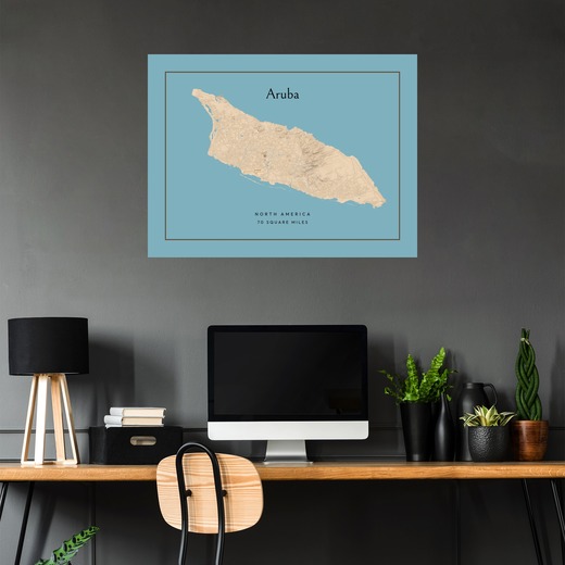 Island of Aruba Map Poster 5