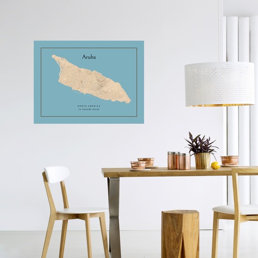 Island of Aruba Map Poster 6