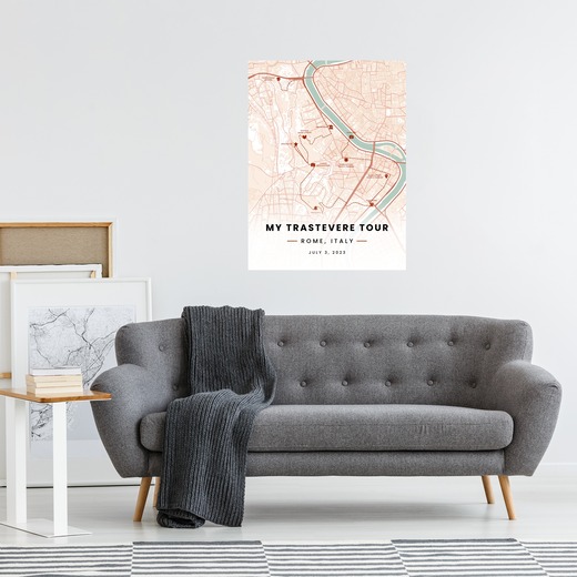 My Stay in Trastevere Poster - Route Map 3