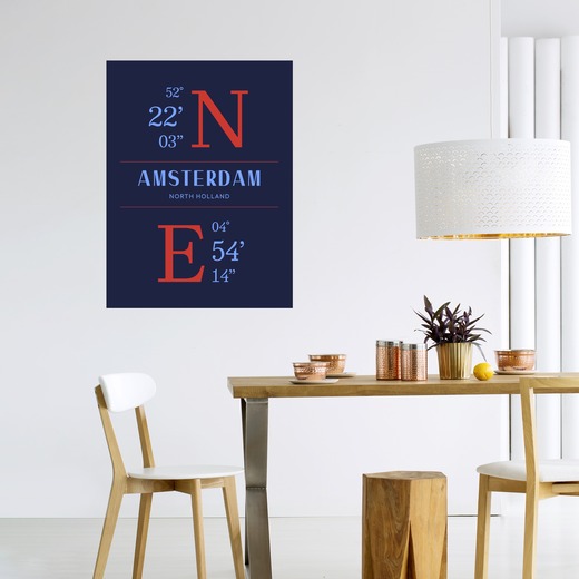 Amsterdam Coordinates Poster 6