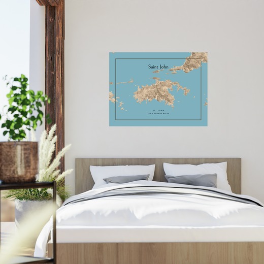 Island of St John Map Poster 2