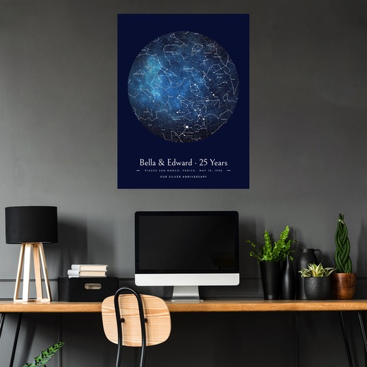 Our Silver Anniversary Poster in Starry - Celestial Map 5