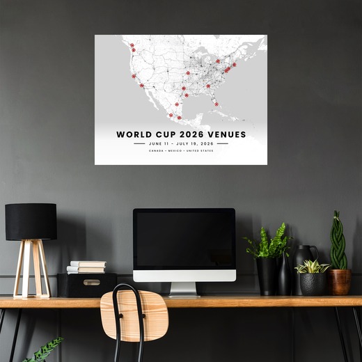 World Cup 2026 Venues Poster - Street Map 5