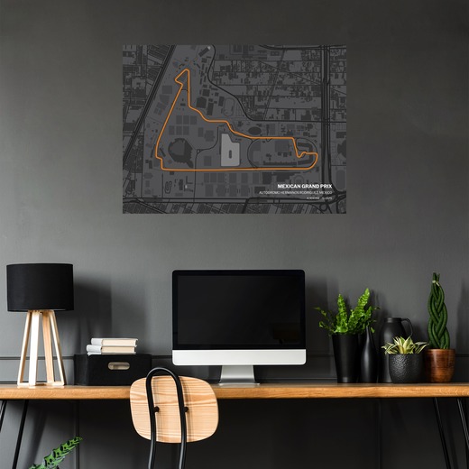 Mexican Grand Prix Poster - Track Map 5