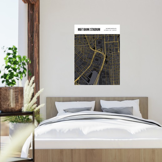 Baltimore Ravens Stadium Poster - Street Map 2