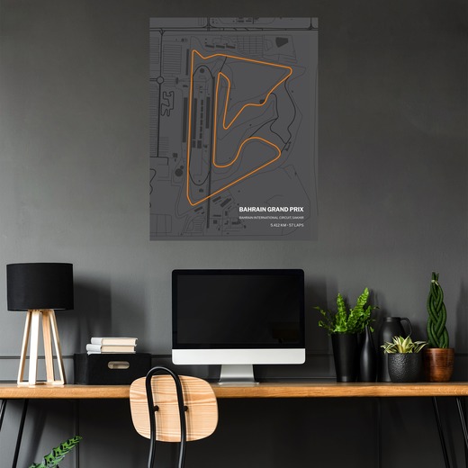 Bahrain Grand Prix Poster - Track Map 5