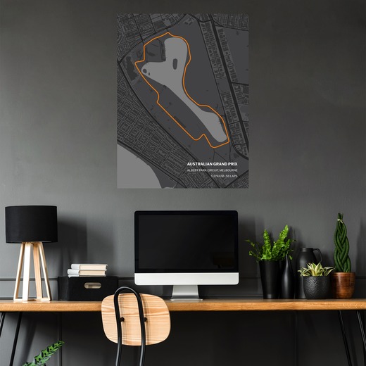 Australian Grand Prix Poster - Track Map 5