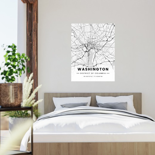 Washington D.C. in Light Poster - Street Map 2