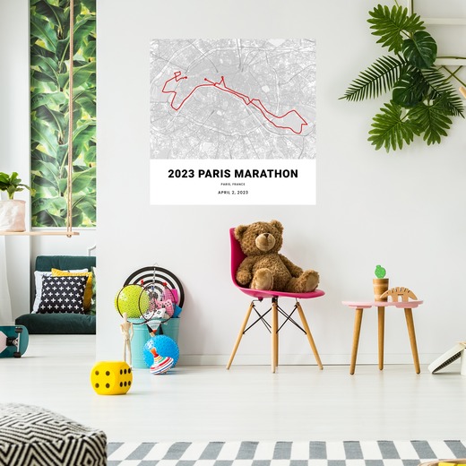 2023 Paris Marathon Poster - Route Map 4