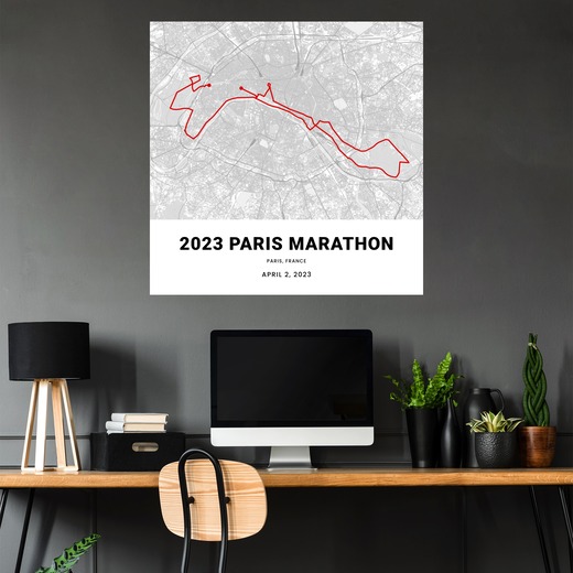 2023 Paris Marathon Poster - Route Map 5
