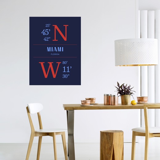 Miami in Bourbon Poster - Coordinates 6