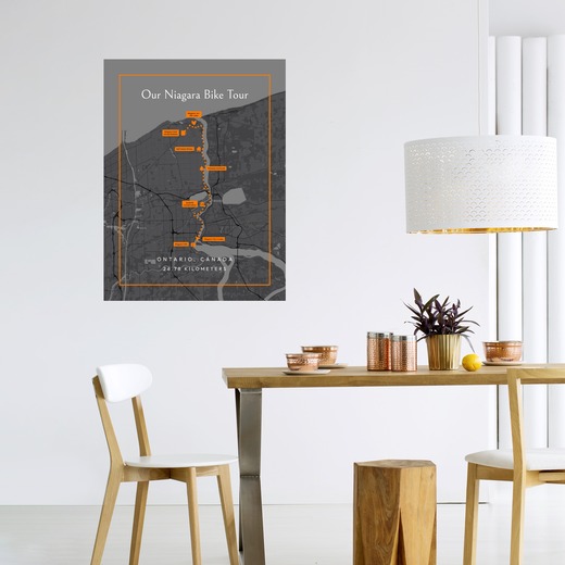 Our Niagara Falls Bicycle Ride Poster - Route Map 6