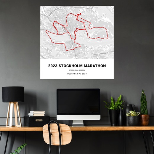 2023 Stockholm Marathon Poster - Route Map 5