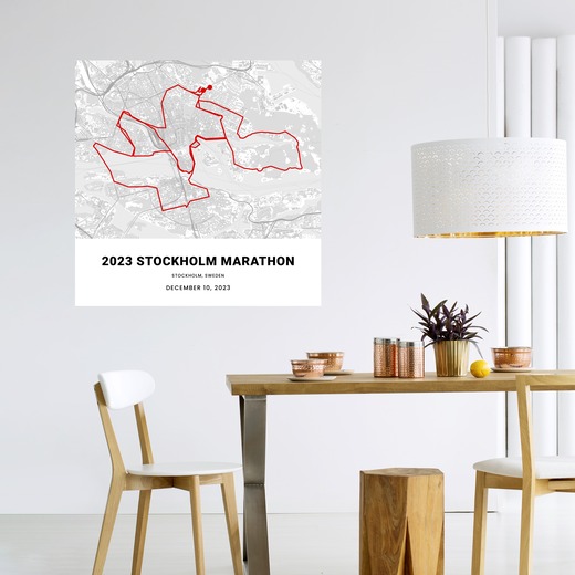 2023 Stockholm Marathon Poster - Route Map 6