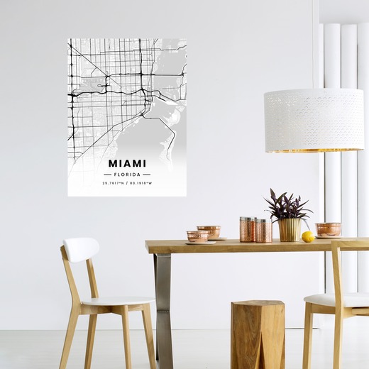 Miami in Light Poster - Street Map 6