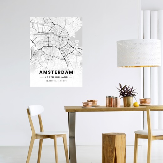 Amsterdam in Light Poster - Street Map 6